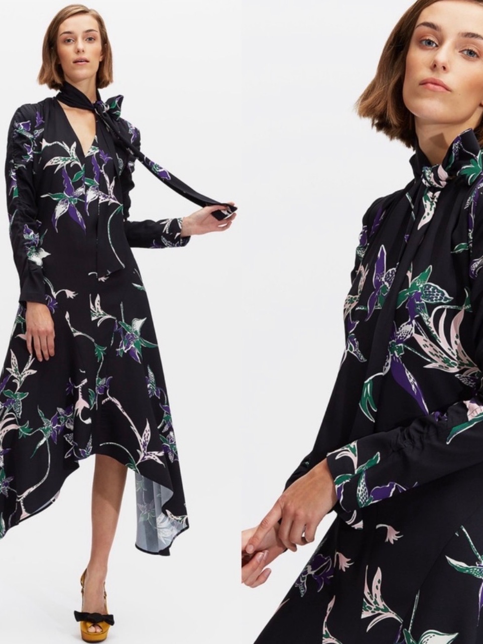 La Double J Mantero - Martha Dress - Italy - Long Sleeve Floral - S